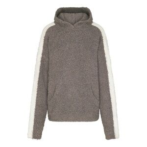 NWT Skims Cozy Knit Unisex Hoodie in Grey Chalk Multi Size S/M